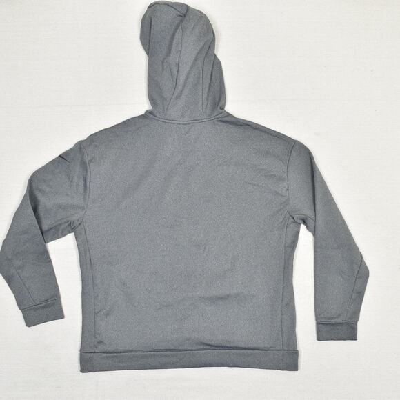 Nike Men's Pullover Hoodie High Neck Solid Polyester Gray Size M Pockets - Picture 3 of 8